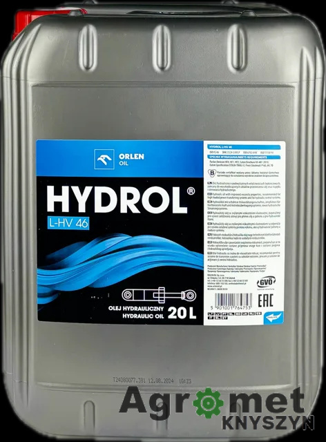 Olej hydrauliczny L-HV-46 20L ORLEN ORLEN QFS174K20 LHV46 H000000V46 5901001780593 Olej hydrauliczny L-HV-46 20L ORLEN ORLEN QFS174K20 LHV46 H000000V46 5901001780593