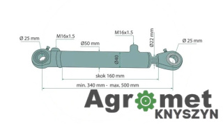 CYLINDER HYDRAULICZNY TŁOKOWY UCJ2F-40/22/160Z 40X22X160 4022160 Z SIŁOWNIK