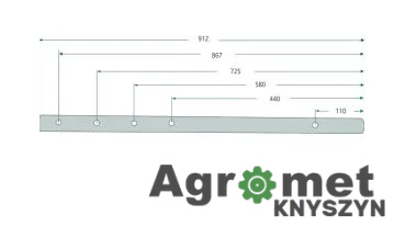 Uchwyt palców 40x912 mm Pöttinger Uchwyt palców 40x912 mm Pöttinger