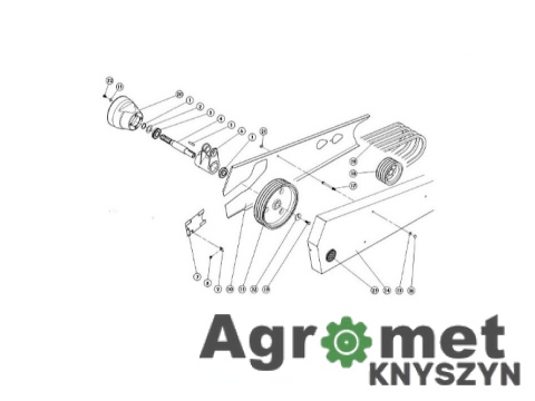 Zestaw pasków klinowych (4) KUHN ORG OPTIBELT