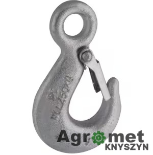 Hak do liny 250 kg z zabezpieczeniem – stal ocynkowana