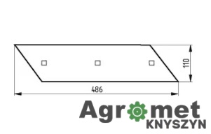 Płoza Krótka OVERUM B-200, 5020-301010171, 301010171, 5020301010171,