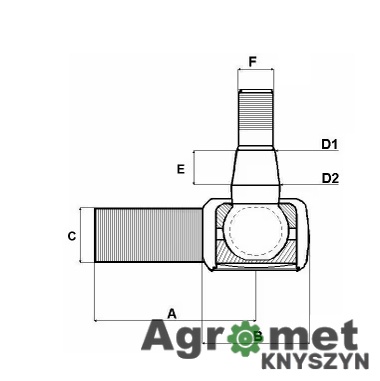 Końcówka drążka kierowniczego Massey Ferguson