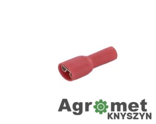 Końcówka Przewodu Izolowana Czerwona 0.5-1.0mm2, Żeńska 6.4x0.8