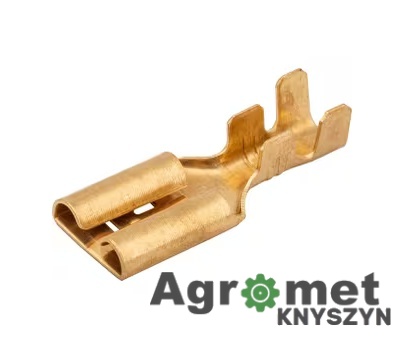 Końcówka przewodu nasadkowa płaska żeńska R6, 6 mm², 9.5 mm, bursztynowa, nieizolowana