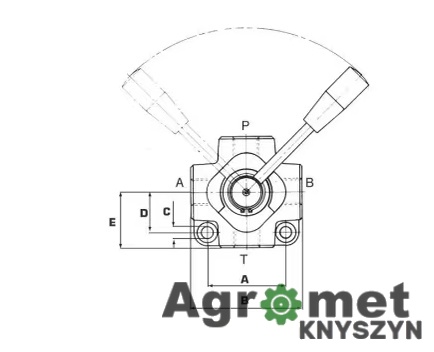 Rozdzielacz obrotowy 4-drogowy, typ A, 3/8" BSP | Oleodinamica Marchesini