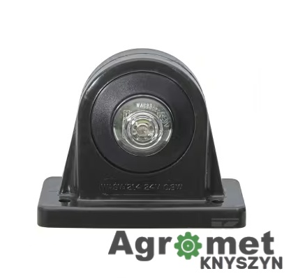 Lampa obrysowa LED Waś 1400300040 – prawa, okrągła, 12/24V, czerwona/przezroczysta, przykręcana
