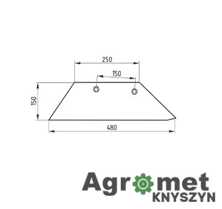 Lemiesz Prawy 18" do Pługów Överum i Agrolux (85-384) – Oryginał Mølbro